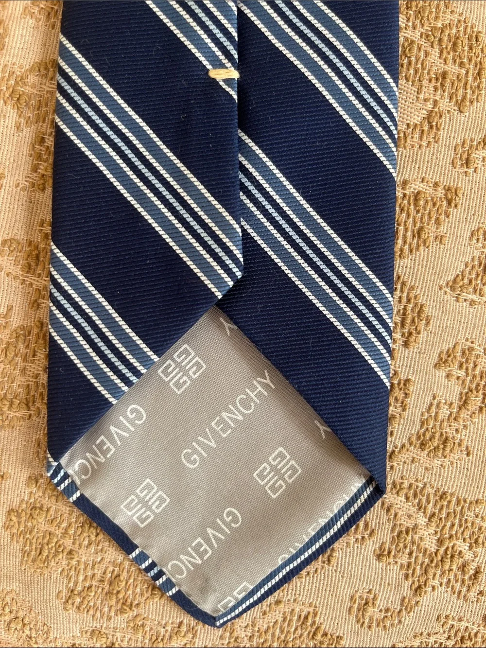 Vintage Givenchy navy striped men’s tie